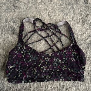 lululemon athletica Black Floral Sports Bra